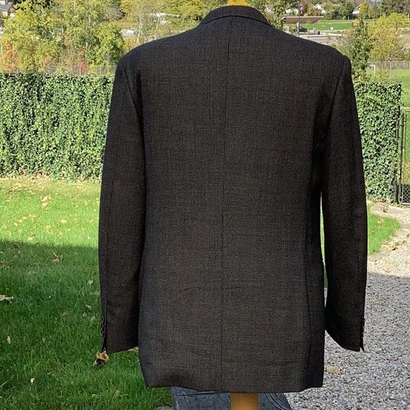 Vintage Canali “Proposta” Wool Brown Jacket - Made In Italy IT sz. 50R US sz.40R - Picture 4 of 8
